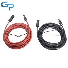 New 1 Pair 4mm²/12AWG 20ft Solar Panel Extension Cable Wire Connector Black+Red