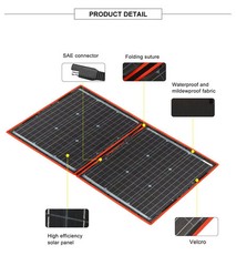 100W Mono 2 Piece Flexible Solar Panel Dokio Travel Camping Photovoltaic