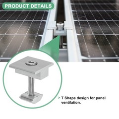 6pcs 35mm aluminum solar panel mounting clamps for whites