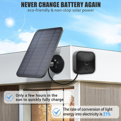 Solar Panel for Blink 3Rd Gen Camera, Solar Panel Compatible with Blink Outdoor