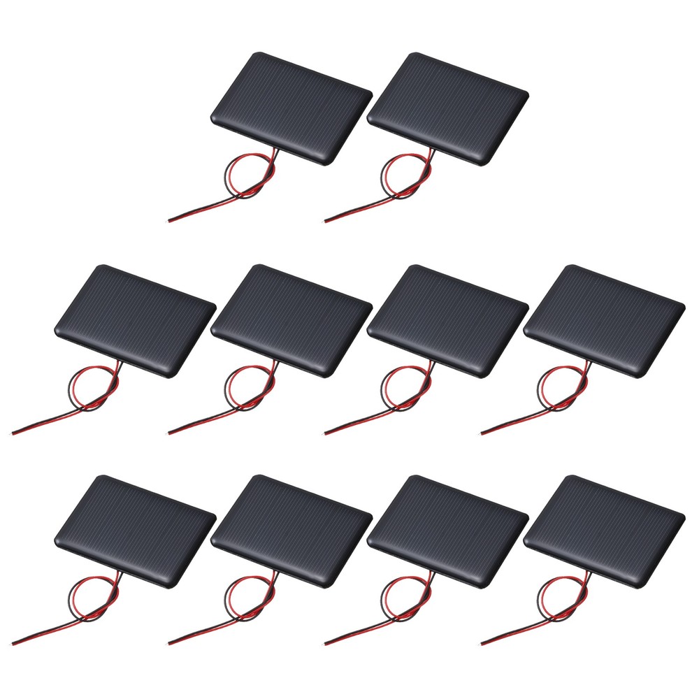10Pcs 2V 0.24W 120mA Mini Solar Panels with Cable