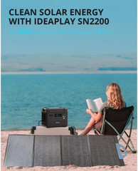 IDEAPLAY SN2200 2000Wh 2200W LiFePO4 Solar Generator Portable Power Station GRAY