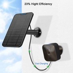 Solar Panel Charger for Outdoor Cameras Includes Waterproof 13 ft Cable 2-Pack