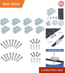 All-Weather Solar Panel Mounting Z Brackets – Lightweight Aluminum Set of 8