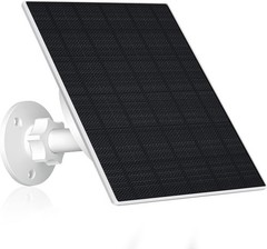All-Weather 10W Solar Charger for Security Cameras – Built-in Battery Included