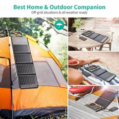 Premium 22W IPX4 Waterproof HIGH EFFICIENCY Folding Solar Panel Camping Charger