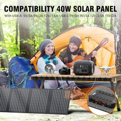 300W Solar Powered Generator with 40W Panel – Ideal for Outdoor Adventures