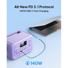 BLUETTI Elite 30 V2 288Wh Purple Portable Power Station Generator for Trip