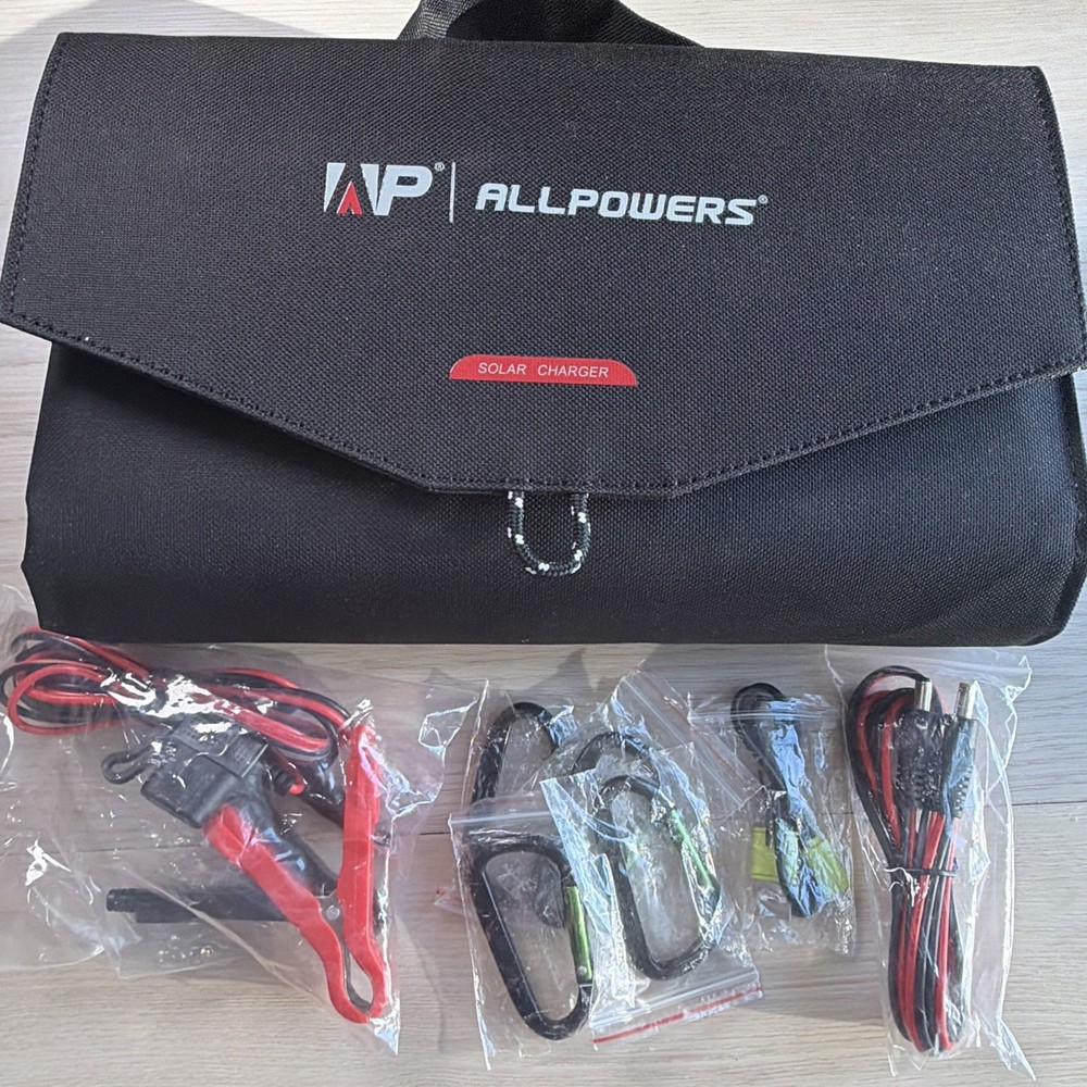 T13~ AP ALLPOWERS SOLAR CHARGER DUAL USB FOLDING