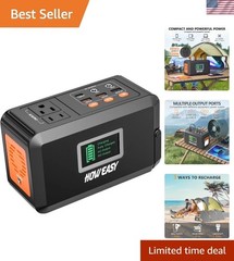 Versatile 88Wh Power Station with Solar Charging and High Brightness LED Light