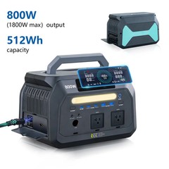 IEE P800 Portable Power Station 512Wh LiFePO4 Generator 1600W Peak Solar