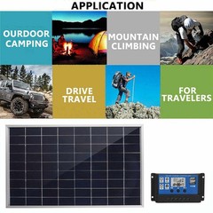 12V 10W Complete Solar Panel Kit Solar Power System Generator 100A Home Grid