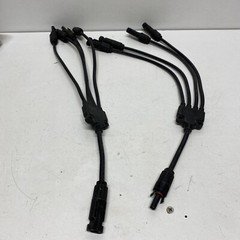 Solar 4 to 1 branch connector 18” MC4 Connectors 12AWG IP67 25 Amp 600V Rated