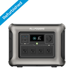 ALLPOWERS R1500 LiFeP04 1800W Portable Power Station Backup Battery Refurbished