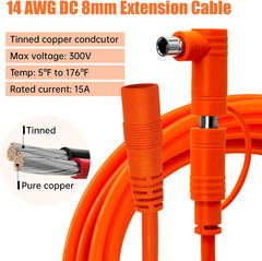 100FT 14 AWG Solar Extension Cable for Jackery & GZ Yeti Power Stations