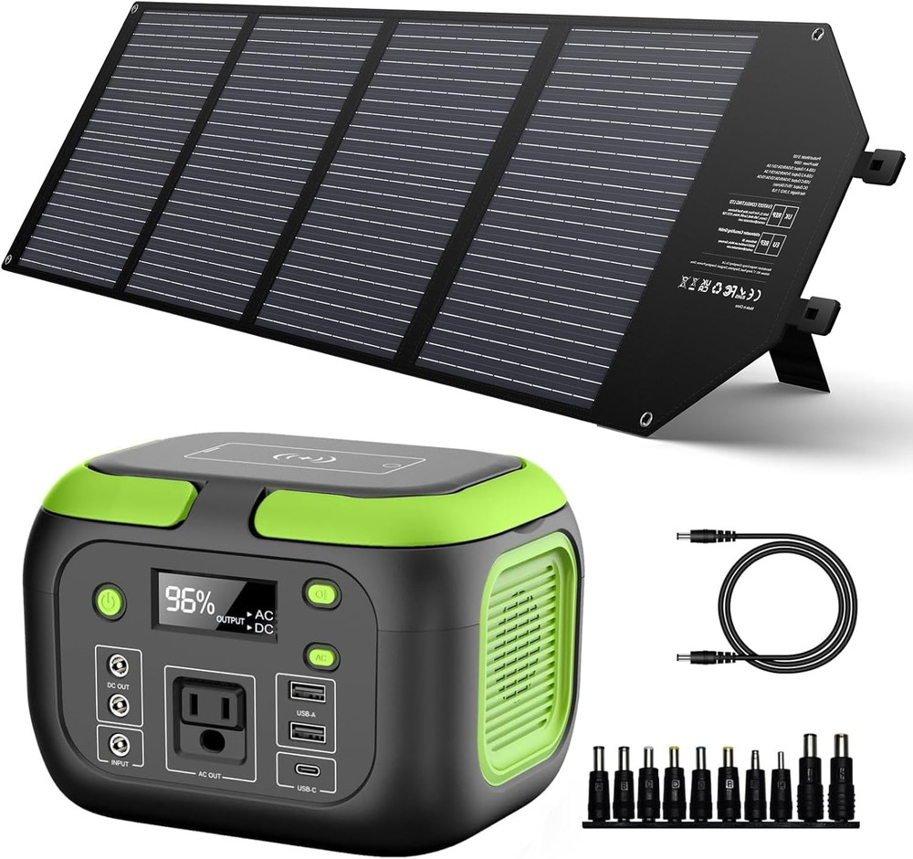 200W/42000Mah Portable Power Station with 100W Foldable Solar Panel 155WH Solar