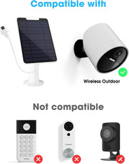 5W Solar Panel for Simplisafe Outdoor Camera, Solar Panel Charger for Simplisafe