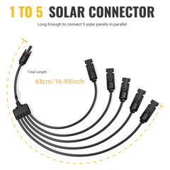 5 to 1 Solar Y Branch Splitter 5Way Parallel Solar Panel Connector Adapter Cable