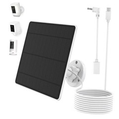 Solar Panel for Ring Camera, Solar Panel Charger Compatible with Ring Stick Up