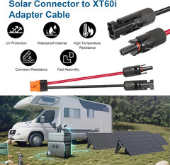 50FT 10AWG Solar to XT60I Cable for Portable Power Stations & Generators