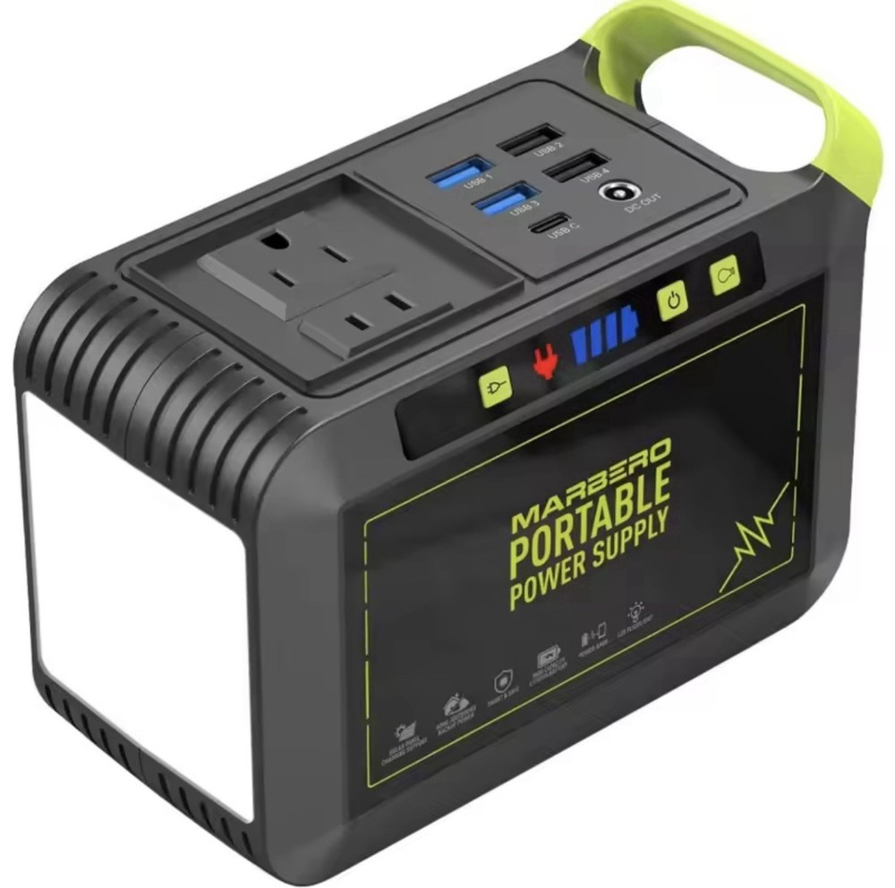 MARBERO Camping Solar Generator 120W Peak Portable Power Station 88Wh Generator