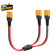 XT60 Y Splitter 12Awg XT60 1 Female to 2 Male Connector Cable for UAV Phantom…