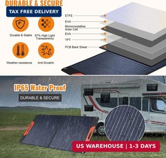 100W Foldable Solar Panel – Charger for Power Stations | Monocrystalline 23.5% H
