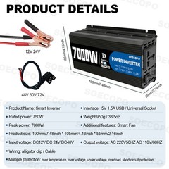 Complete 7000W Off-Grid Solar Kit 7000W Inverter 2pcs 300W Solar Panels