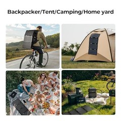 BougeRV Fiberglass Portable Solar Panel – Foldable Solar Cell Charger 50W – 50W