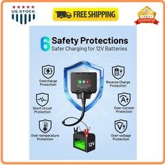 7.5W 12V Solar Battery Maintainer Trickle Charger for Car Boat RV Motorcycle