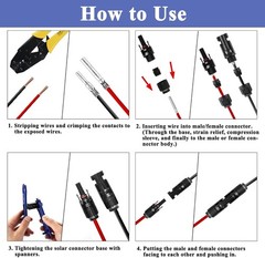 10Set Male Female Wire Cable Connector Set Solar Panel Waterproof Connector