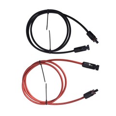 1 Pair 4mm2 /12AWG Black and Red Solar Panel Extension Cable Wire Connector