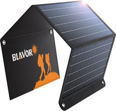 30W Solar Charger USB-A QC3.0 24W USB-C DC 30W Outputs, Foldable Solar Panel for