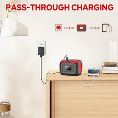 Power Station 120W, Outdoor Power Bank Generator with AC Outlet, External Batter