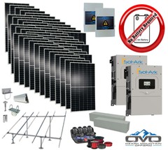 25KW Complete Offgrid Solar Kit + 2x 15K Sol-Ark Inverter +26.4KW Solar with Gro