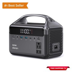 300W Portable Power Station and Solar Generator – 600W Surge for Outdoor Use