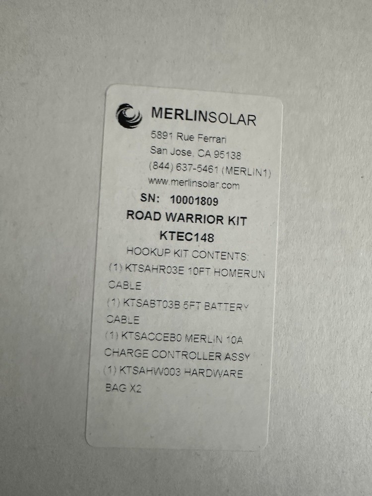 Merlin Solar – Road Warrior Kit (KTEC148)