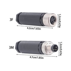 Heavy Duty M 8 IP67 Waterproof Connectors 3Pin/4 Pin Plugs for Automation