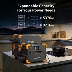 PECRON E1500LFP Portable Power Station 2200W 1536Wh Generator + 200W Solar Panel