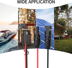 10AWG 2FT Solar Connector to SAE Adapter 2 3.3 10 20 35 50 FT SAE Solar Panel Ex