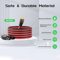 High-Efficiency Solar to XT60 Cable – 10FT for RV and Portable Power Stations