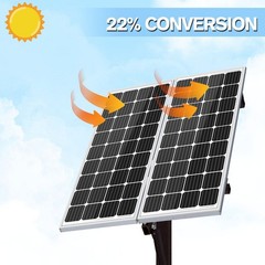 PFCTART 200w watt 12v Monocrystalline Solar Panel RV Camping Home Off Grid