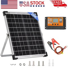 20W Solar Panel 18V Trickle Charger Battery Charger Kit Maintainer Boat Car RV