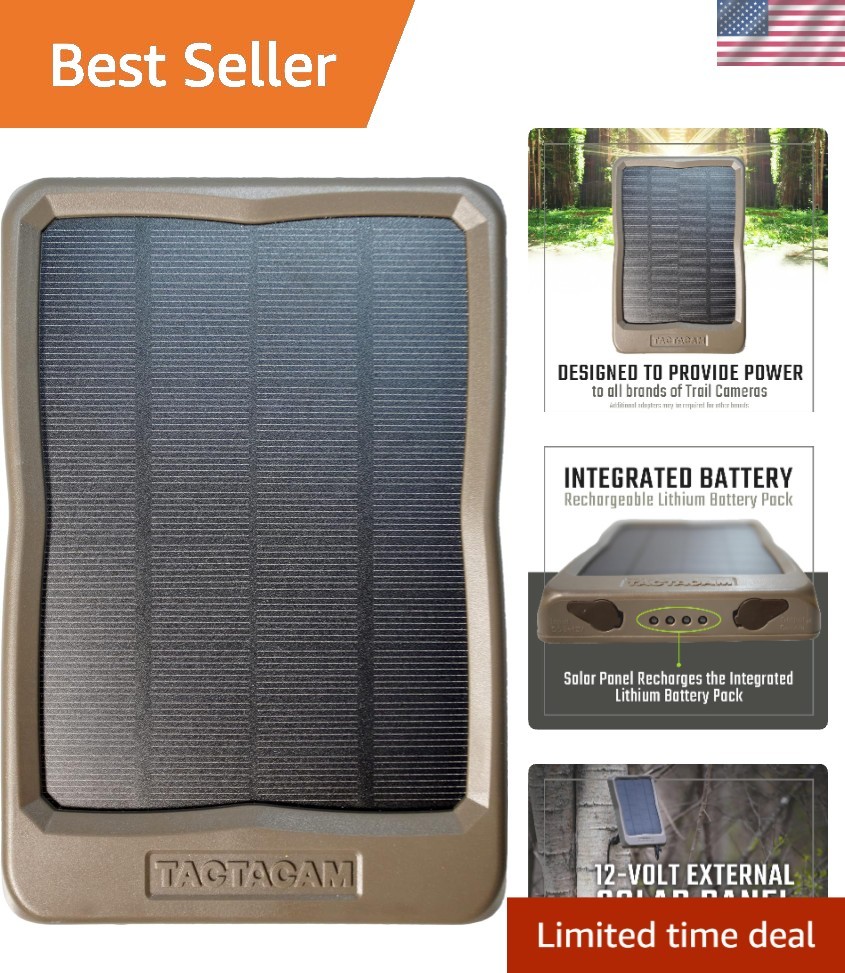 Rechargeable Solar Power Panel for Trail Cameras – Compatible with Reveal Models