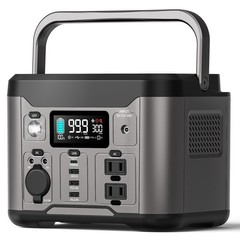 300W 296Wh Portable Power Station with 60W PD and Pure Sine Wave AC Outlet, Gray