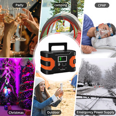 Portable Power Station 166Wh 150W Solar Generator For Home Outdoor Camping D4V3