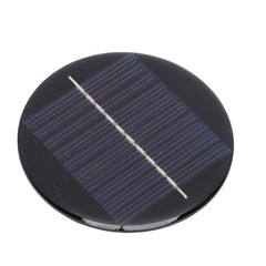 5pcs Round Solar Panels 0.28W Round Monocrystalline Silicon Solar Cell Pane MLIP