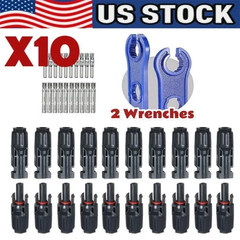10-Set Solar Panel Connector Kit – Waterproof IP67 PV Cable Connectors