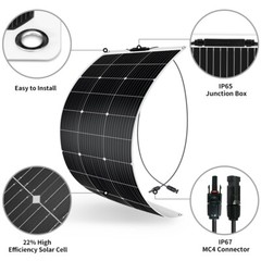 Dokio 400W Watt Portable Flexible Solar Panel (100W*4PCS) For RV Roof Home