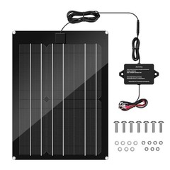 Zuomeng 15W Solar Panel Charger, MPPT for 12V Lead Battery